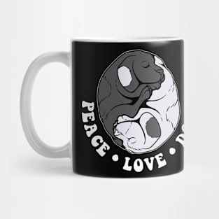 Peace Love Dogs Funny Dog Gift Mug